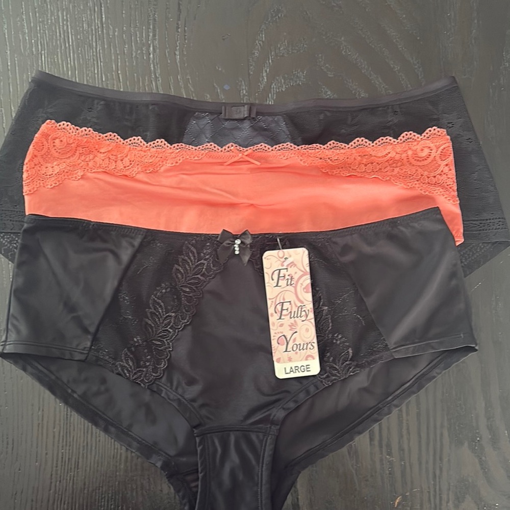 Anita Black and Pink Lace Panties Intimates